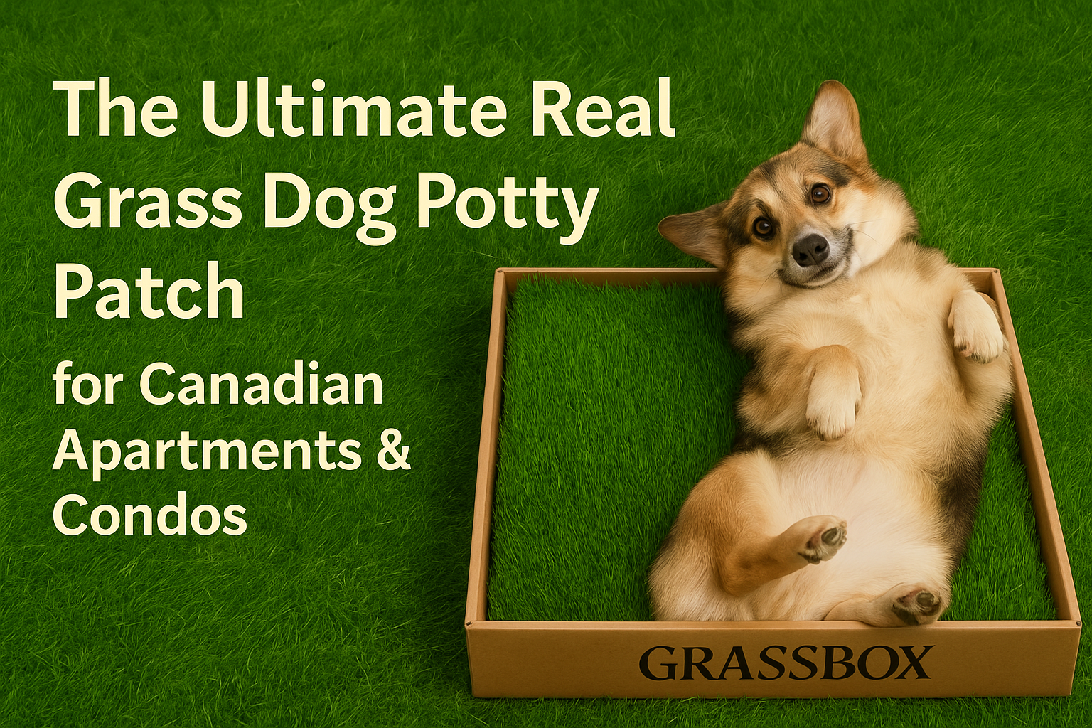 Real Grass Dog Potty Patch for Canadian Apartments and Condos: A Better Way to Potty Train Puppies Indoors