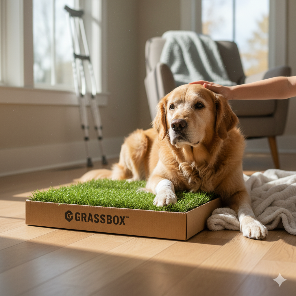 Why a Real Grass Dog Potty Patch Is Perfect for Older Dogs and Post-Surgery Recovery
